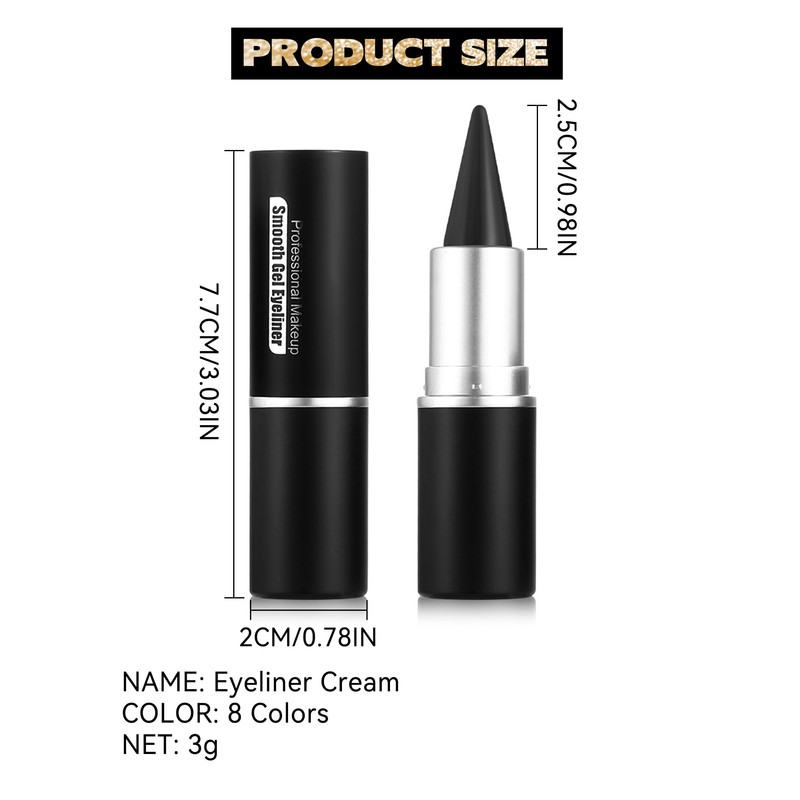 Eyeliner Waterproof Purple, Matte Smooth Eyeliner Pencils, Quick-Drying, Smudgeproof, Cream