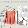 Home-Complete Clothes Drying Rack - 2-Level Laundry Drying Rack with