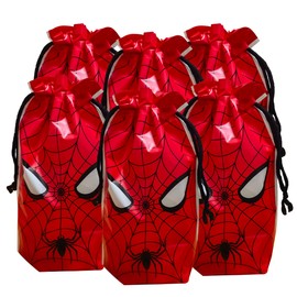 Eylola Spider Themed Gift Bags, PE, 6.3 x 9 Inch, Pack of 48, for Birthday Party Supplies