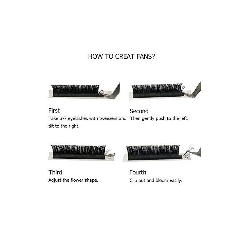 FADLASH Volume Lash Extensions, DD Curl 16mm Easy Fan Volume