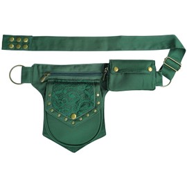 Vanlison Leg Bag Thigh Bag for Women Renaissance Bag Lace Waist Bag Festival Bag Hip Bag Renaissance Belt Bag Women, Green, Small, Renaissance Bag