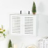 Hooyage WiFi Storage Box Wall Mount Router Shelf Wooden WiFi