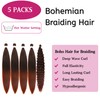 Ombre Black Ginger Pre Stretched Hypoallergenic Boho Hair for Braiding