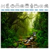 Fmarui Tropical Jungle Backdrop Rain Forest Evergreen Forest Small Waterfall