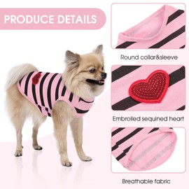 Queenmore Small Dog Shirt,Soft Breathable Dog Shirt for Dogs Cats Boy Girl,Pet Clothes for All Season,Breathable Lightweight Pet Tshirt for Frenchie, Dachshund, Yorkie