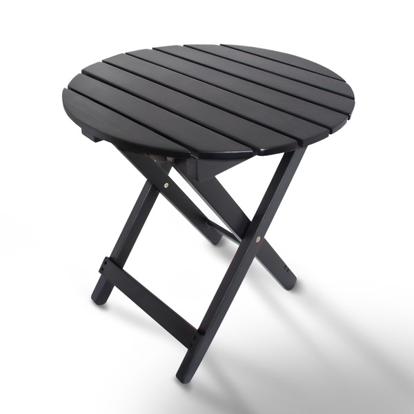 HOMESTEAD Folding Adirondack Round Table, Patio Side Table, FSC Acacia