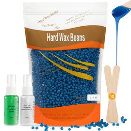 Sunvivi 2.5lb Hard Wax Beads, Wax Beans for Hair Removal, Waxing Beads for Sensitive Skin, Hair Removal Kit for Women Men Full Body, Facial, Brazilian, Bikini, Legs, Chest