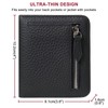 GADIEMKENSD Small Wallet Top Grain Leather RFID Blocking Mini Bifold