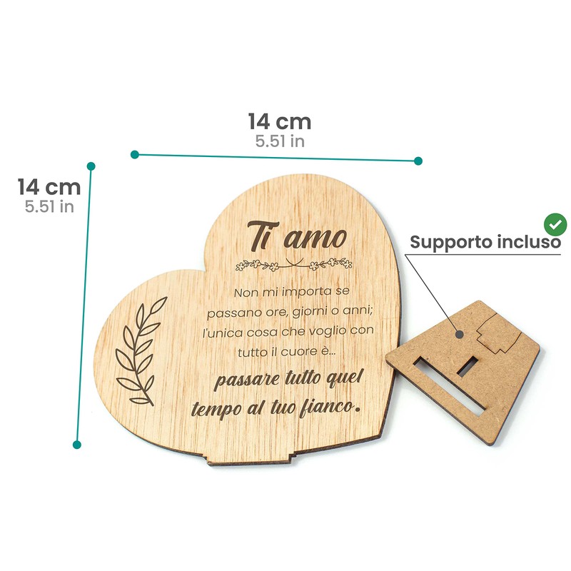 CONTRAXT Biglietti d'auguri di San Valentino in legno. Regali anniversario