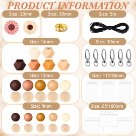 Cinnvoice 413 Pcs Silicone Beads Lanyard Making Kit Silicone Beads Bulk for Keychain Making 9mm 12mm 14mm Round Polygonal Rubber Multicolor Clips Badge Bracelet Necklace Jewelry Gifts (Bohemian Color)