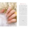 Chisafly Nail Stickers Flower White Petals Transparent Cherry Blossom Nail