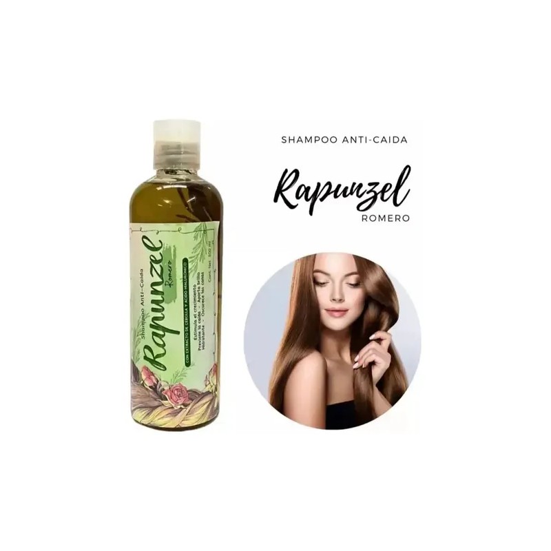 Shampoo Artesanal Anticaída Crecimiento Con Romero Rapunzel