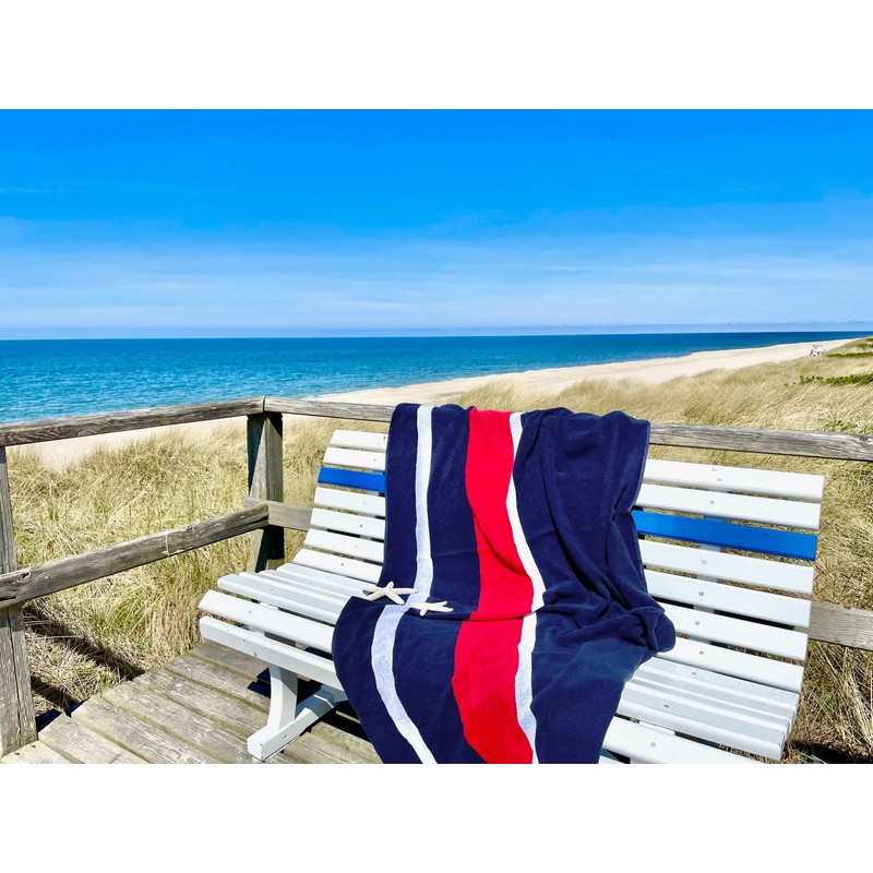ZOLLNER Beach Towel Large 100 x 200 cm Cotton Stripes