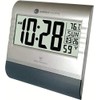 Ambient Weather RC-9362 Silver Atomic Digital Wall Clock with Temperature