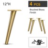 AKB Hardware Slant Furniture Metal Legs - Set of 4