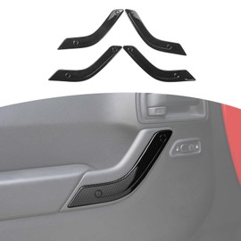 RT-TCZ for Wrangler JK Interior Door Handle Cover Trim Compatible with Jeep Wrangler JK JKU 2011-2017 Carbon Fiber Interior Accessories 4pcs