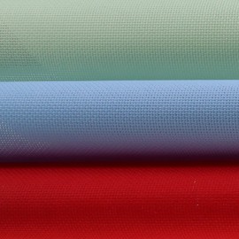 KCS 3 piezas de 15 x 18 pulgadas (38 x 45 cm), tela de punto de cruz, tela enrollada, 18 quilates, azul claro, verde claro, rojo