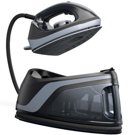 Sundu Steam Iron for Clothes with Rapid Heating Ceramic Coated Soleplate, 1600W, Auto-Off Safety, Burst of Steam, Self-Clean, Anti-Calc, Anti-Drip 1400ml Water Tank for Clothes Ironing,Space Black