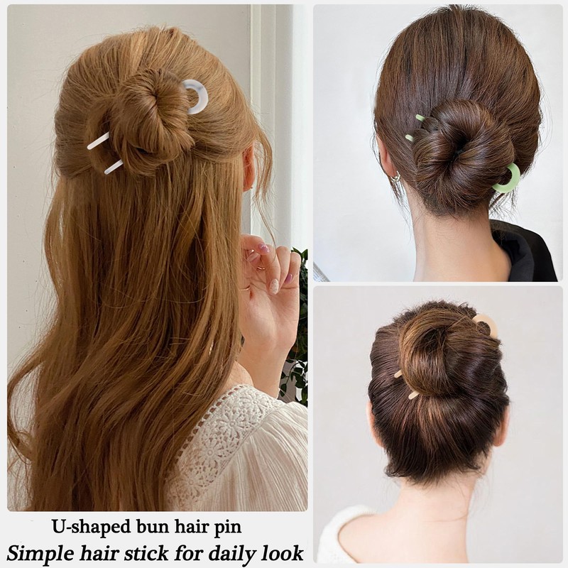 French U-Shaped Hair Pins - Double-Layer Wavy Lock Hair Clips(6pcs)