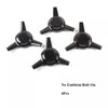 MUTUSAISI 4PCS 3-Bar Spinner Zinc Alloy Wheel Hub Center Caps