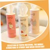 CHILDWEET 3Pcs Printed Hand Tissue Cylinder Roll Portable Facial Tissues