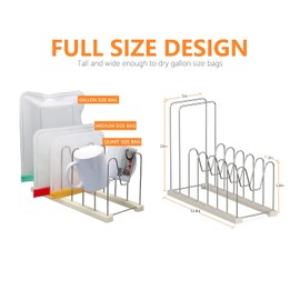Peekia Reusable Bag Drying Rack, Silicone Bag Drying Rack, Dryer Rack for Ziplock Gallon, Snack, Sandwich Bags, Bottle Dryer Rack for Cup & Glasses,Pan Lid & Cutting Board Organizer