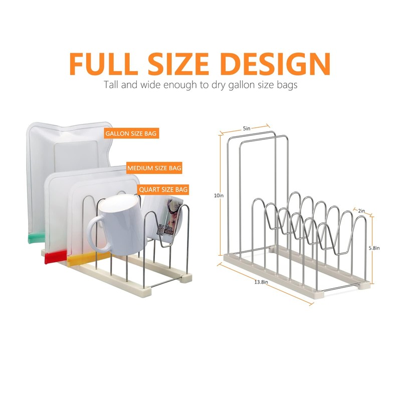 Peekia Reusable Bag Drying Rack, Silicone Bag Drying Rack, Dryer