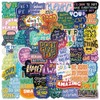 Cute Motivational Aesthetic Stickers, 50PCS Inspirational Waterproof Stickers for Water
