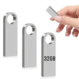 IOPDXZW 3 pcs 32gb Memoria USB, Memoria Flash USB 3.0, Alta compatibilidad, Carcasa de aleacin de Zinc, Compatible Windows, Lunux, Mac
