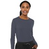 Med Couture Women's 'Activate' Performance Long Sleeve Knit Tee, Pewter,