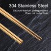 Stainless Steel Chopsticks Reusable Multicolor Lightweight 304 Metal Chopsticks Dishwasher