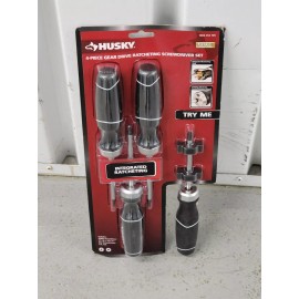 Husky  Husky Gear Drive Ratcheting Screwdriver Set (4-Piece)