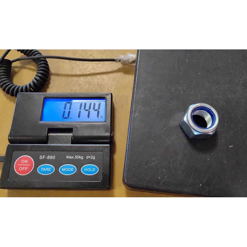 M22 Locking Nyloc Hex Nut 22mm Metal Steel Sheet Zinc