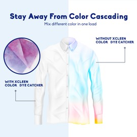 Xcleen Color Absorber Laundry Sheets 216 Count, Dye Catcher to Prevent Clothes from Smearing, Fragrance Free Color Trapping Sheets for Home School or Apartment