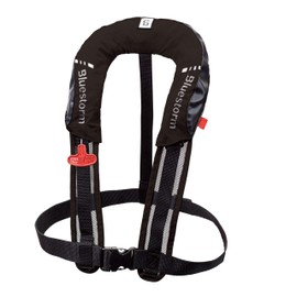 Bluestorm BSJ-8320RS2 Life Jacket, Black, Free Moguette