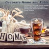 Weecent 8 Pack Acrylic Coasters DIY Cocktail Napkin Holder Clear