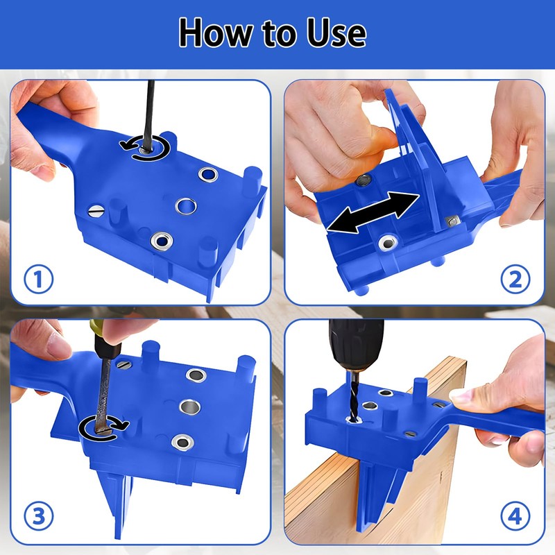 41 Pieces Wood Dowel Jig Kit, 6/8/10mm Precision Drill Guide,
