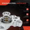 A-Premium Engine Coolant Thermostat Housing Assembly with Gasket Compatible with