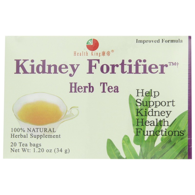 Health King Kidney Fortifier Herb Tea, Teabags, 20-Count Box (Pack