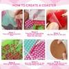 Temlum 6 Pcs Diamond Painting Coasters Kit with Holder, DIY