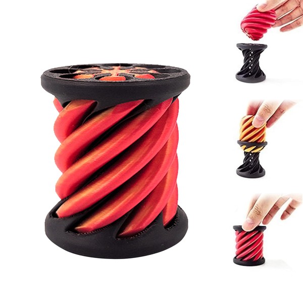 Impossible Pyramid Passthrough Sculpture, 3D Printed Spiral Cone Toy, Impossible