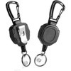 Xkey 2 Pack Retractable Keychain Heavy Duty Carabiner Badge Holder,