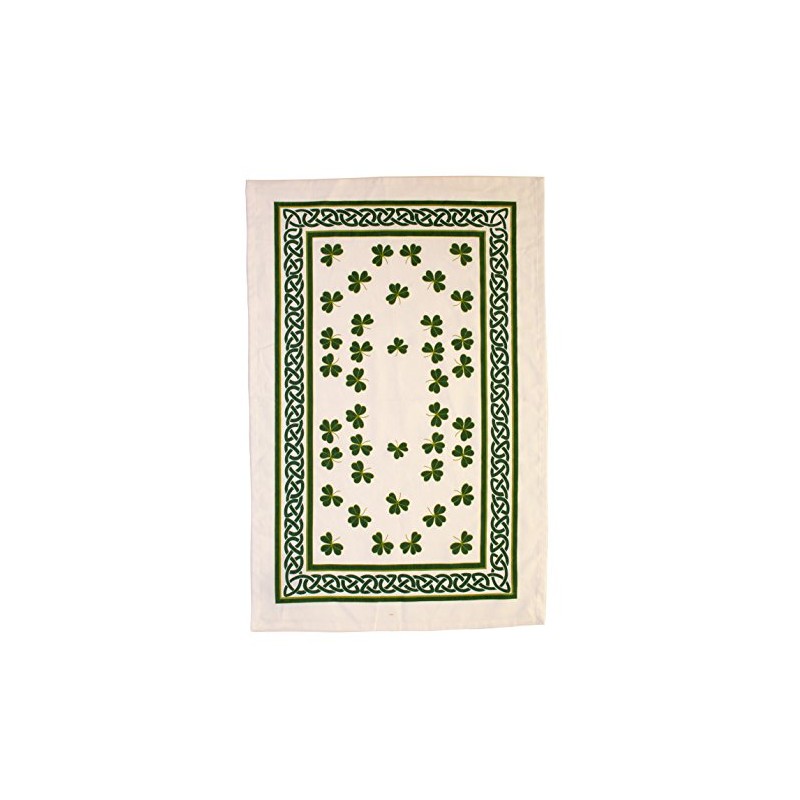 Celtic Shamrocks Cotton Tea Towel