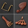 4/4 Wood Violin Parts Tailpiece Chinrest Tuning Pegs Metal Tail