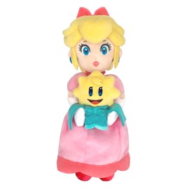 Sanei Boeki Princess Peach & Stella Peach & Stella PPS01 Plush Toy (W x D x H): 3.9 x 5.1 x 9.6 inches (10 x 13 x 24.5 cm)