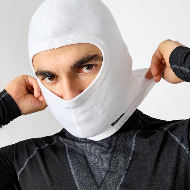 Ladeheid Ski Mask Motorcycle Balaclava Silverplus Thermoactive LA-127 - White,