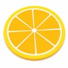 Round Silicone Coaster with an Orange-Themed Design (3.15 × 3.15