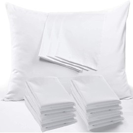 Niagara Standard Pillow Cases 12 Pack Pillow Protectors Covers Zippered 20x26 Inches Set White Soft Brushed Microfiber Reduces Respiratory Irritation Physical Threapy Clinics Hotels