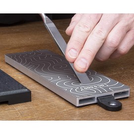 MPOWER MPOWER - 8" Professional Modular Diamond Bench Stone - Single Sided 300# - On-Board Leather Strop - Polishing Wax - Lapping Fluid - Cleaning Block & Storage Case