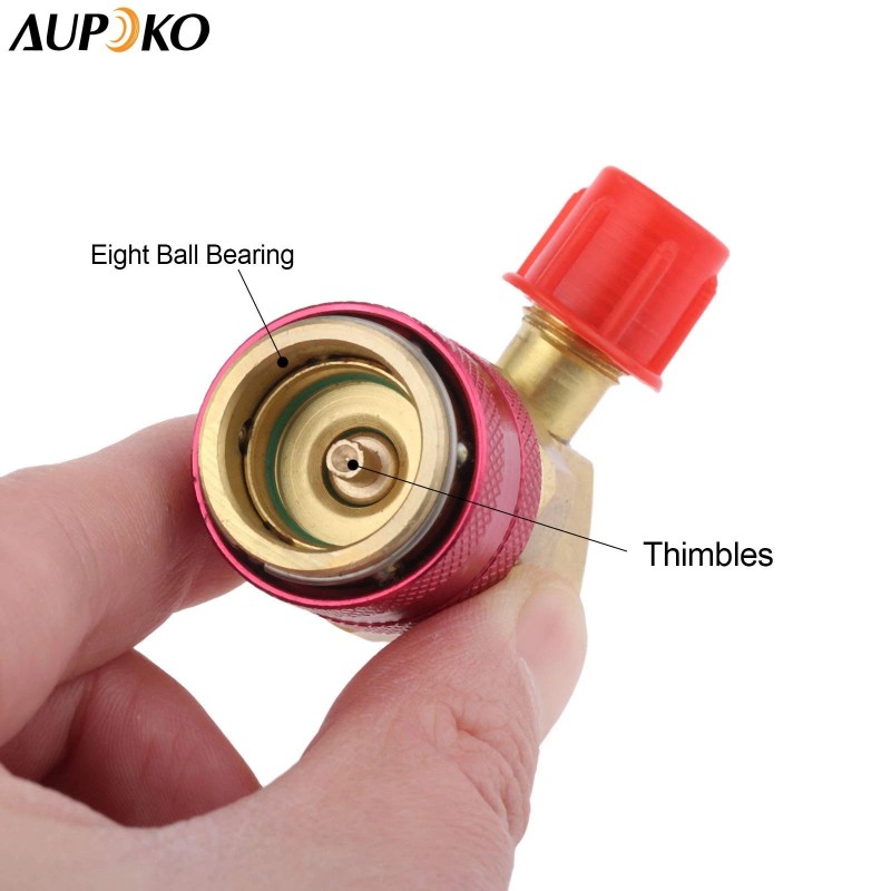 Aupoko R12 To R134a Conversion Quick Connect Coupler Kit, High/low